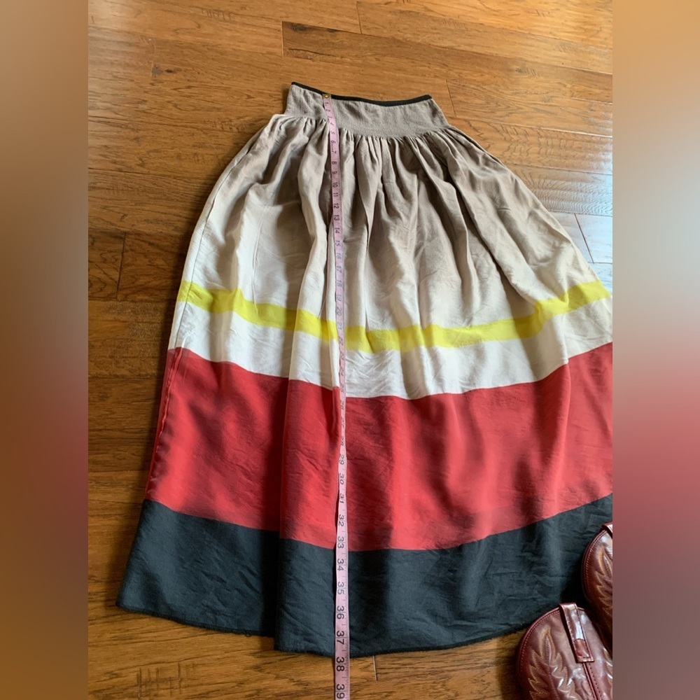 Multicolored High‎ Waist Skirt Colorblock - Picture 6 of 9